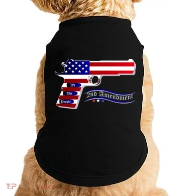 Second Amendment Support Hand Gun Doggie Tank