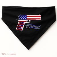 Second Amendment Support Hand Gun USA-Made Doggie Bandana thumb 0