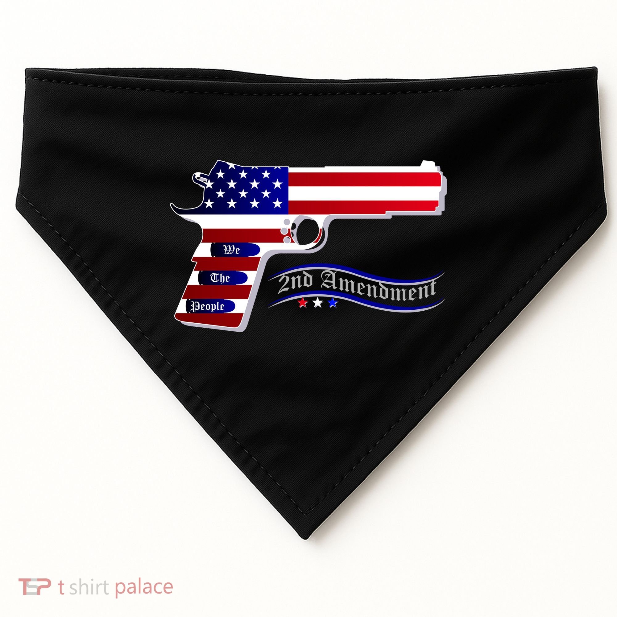 Second Amendment Support Hand Gun USA-Made Doggie Bandana