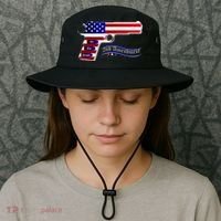 Second Amendment Support Hand Gun Bucket Hat thumb 3