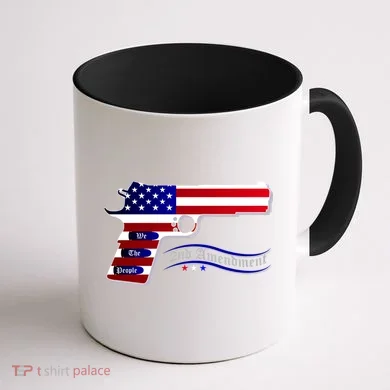 Second Amendment Support Hand Gun Coffee Mug back