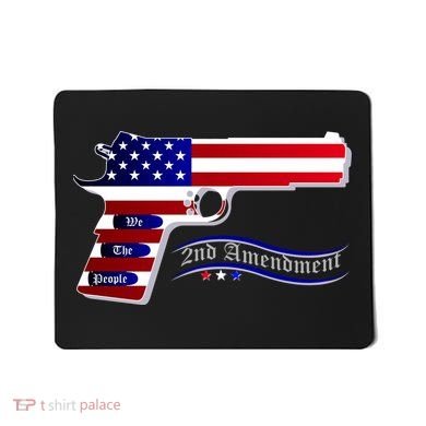 Second Amendment Support Hand Gun Mousepad