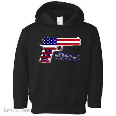 Second Amendment Support Hand Gun Toddler Hoodie