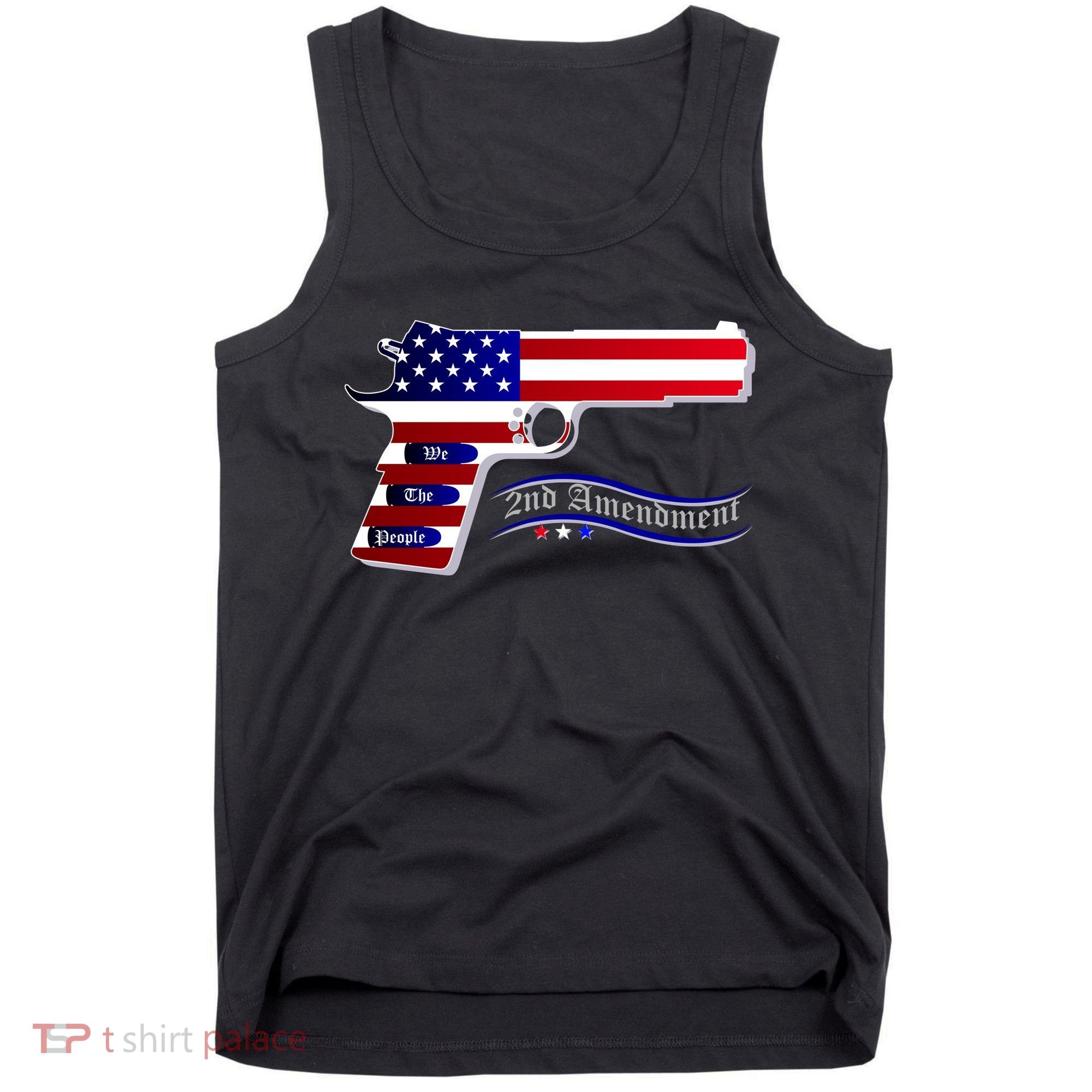 Second Amendment Support Hand Gun Tank Top