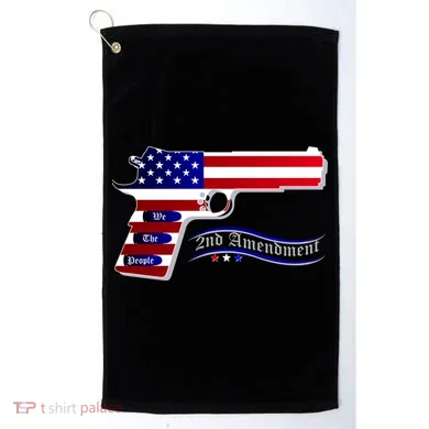 Second Amendment Support Hand Gun Golf Towel