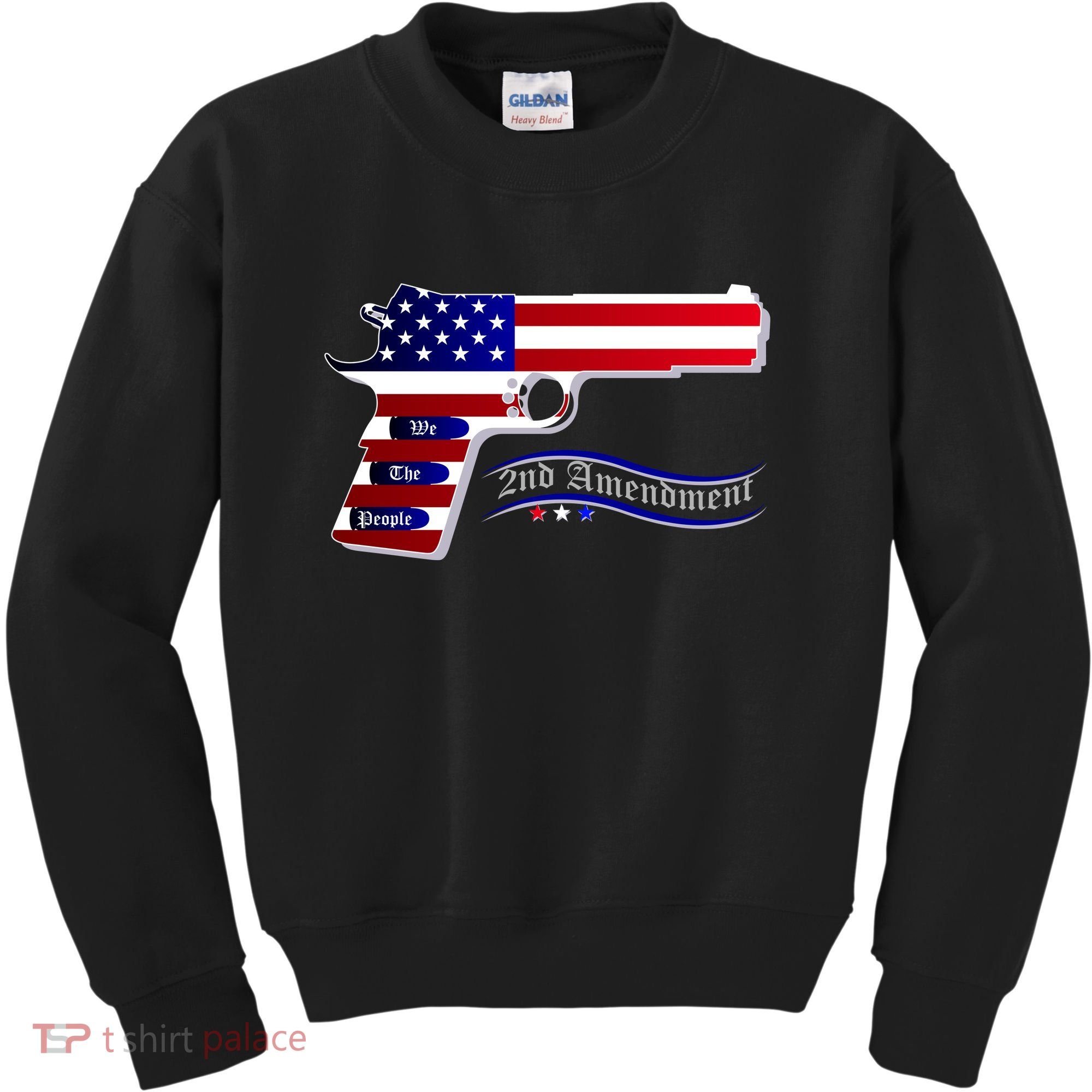 Second Amendment Support Hand Gun Kids Sweatshirt