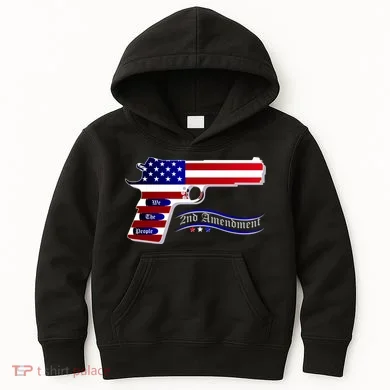 Second Amendment Support Hand Gun Kids Hoodie