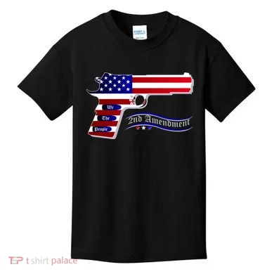 Second Amendment Support Hand Gun Kids T-Shirt