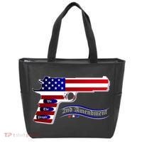 Second Amendment Support Hand Gun Tote Bag thumb 0