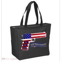 Second Amendment Support Hand Gun Tote Bag thumb 2
