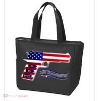 Second Amendment Support Hand Gun Tote Bag thumb 3