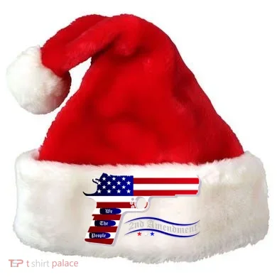 Second Amendment Support Hand Gun Santa Hat