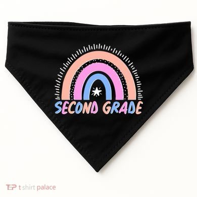 Second Grade Pastel Rainbow USA-Made Doggie Bandana