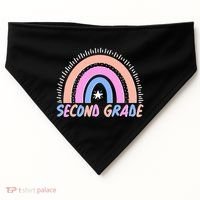 Second Grade Pastel Rainbow USA-Made Doggie Bandana thumb 0