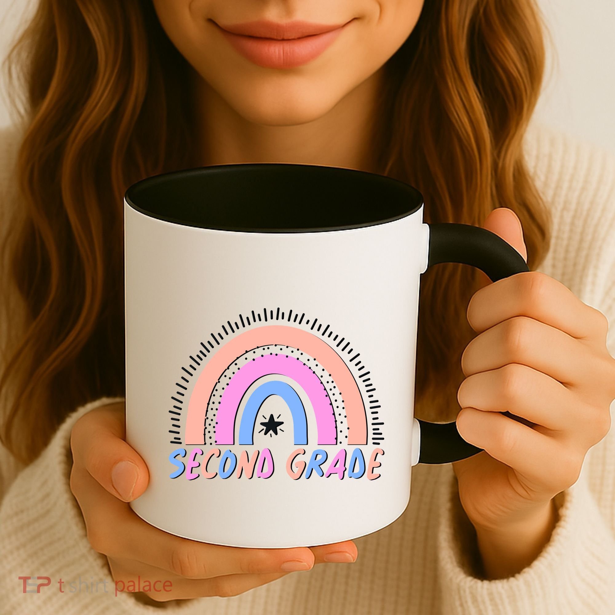 Second Grade Pastel Rainbow Coffee Mug