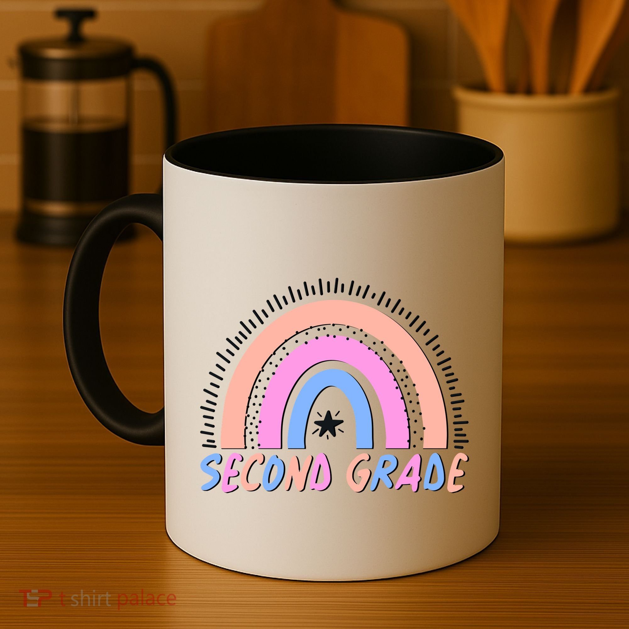 Second Grade Pastel Rainbow Coffee Mug