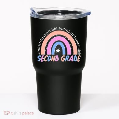 Second Grade Pastel Rainbow Tumbler