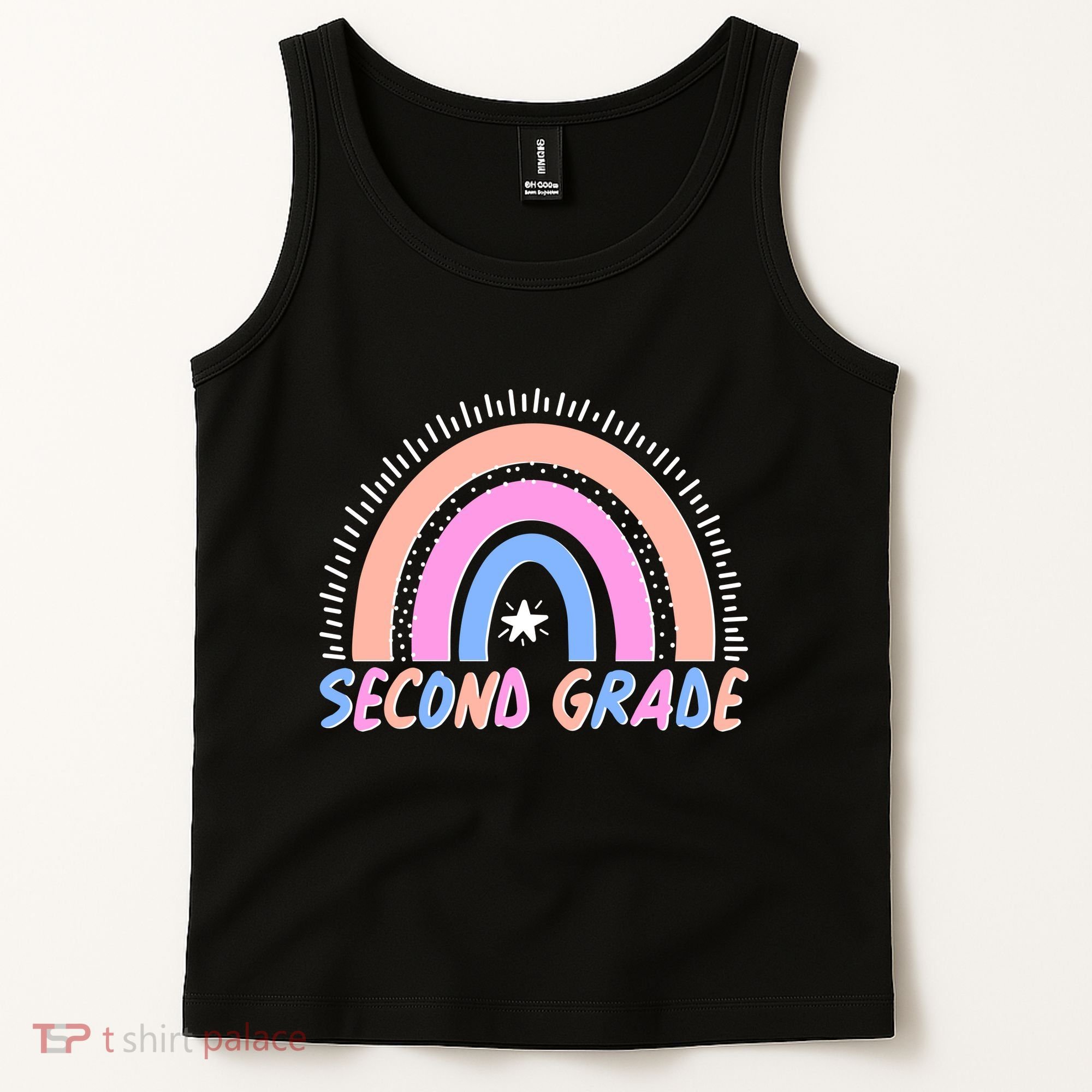 Second Grade Pastel Rainbow Tank Top