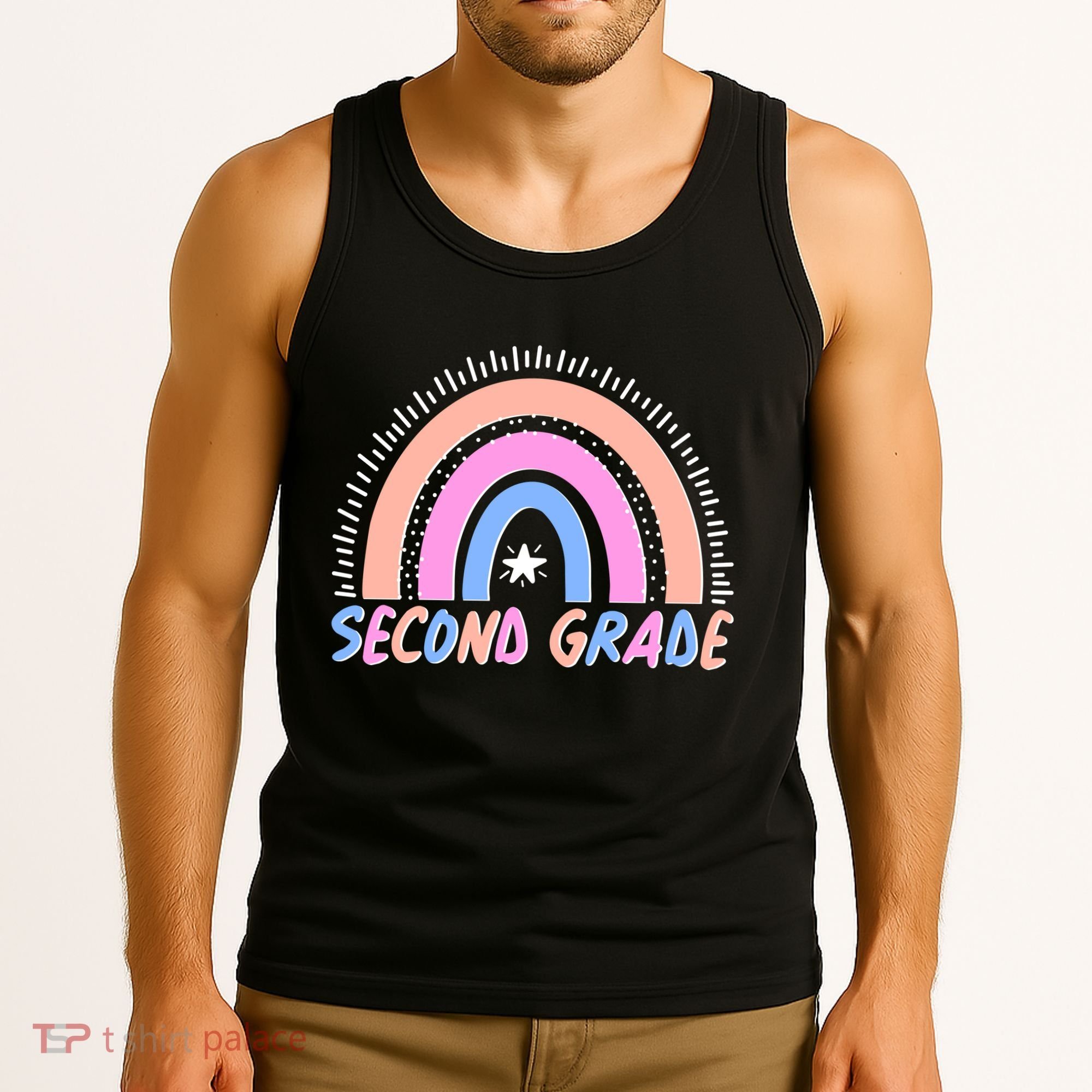 Second Grade Pastel Rainbow Tank Top
