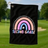Second Grade Pastel Rainbow Golf Towel thumb 1