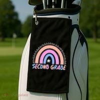 Second Grade Pastel Rainbow Golf Towel thumb 2