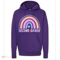 Second Grade Pastel Rainbow Hoodie thumb 0