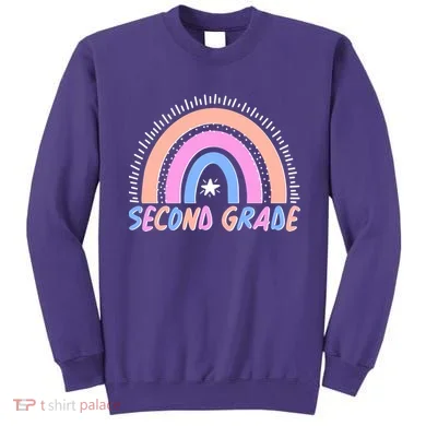 Second Grade Pastel Rainbow Sweatshirt