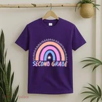 Second Grade Pastel Rainbow T-Shirt thumb 2
