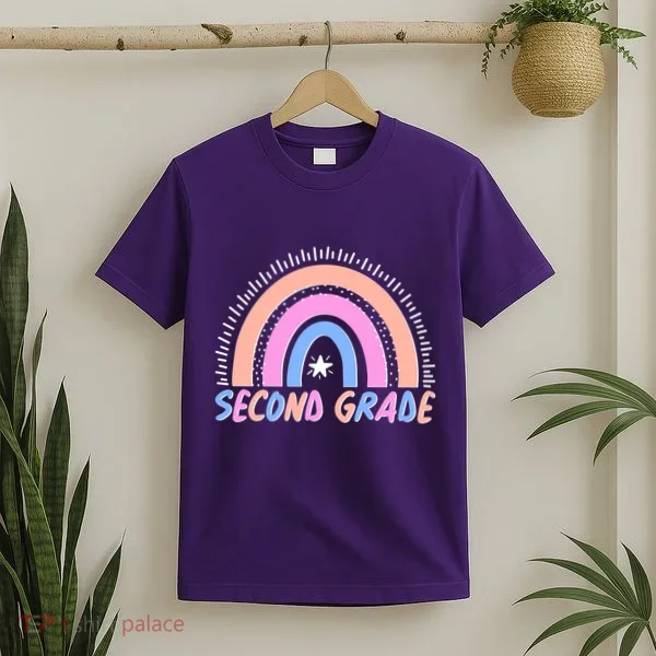Second Grade Pastel Rainbow T-Shirt