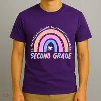 Second Grade Pastel Rainbow T-Shirt thumb 3