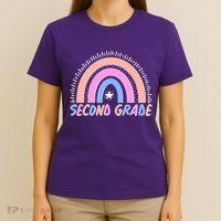 Second Grade Pastel Rainbow T-Shirt thumb 4