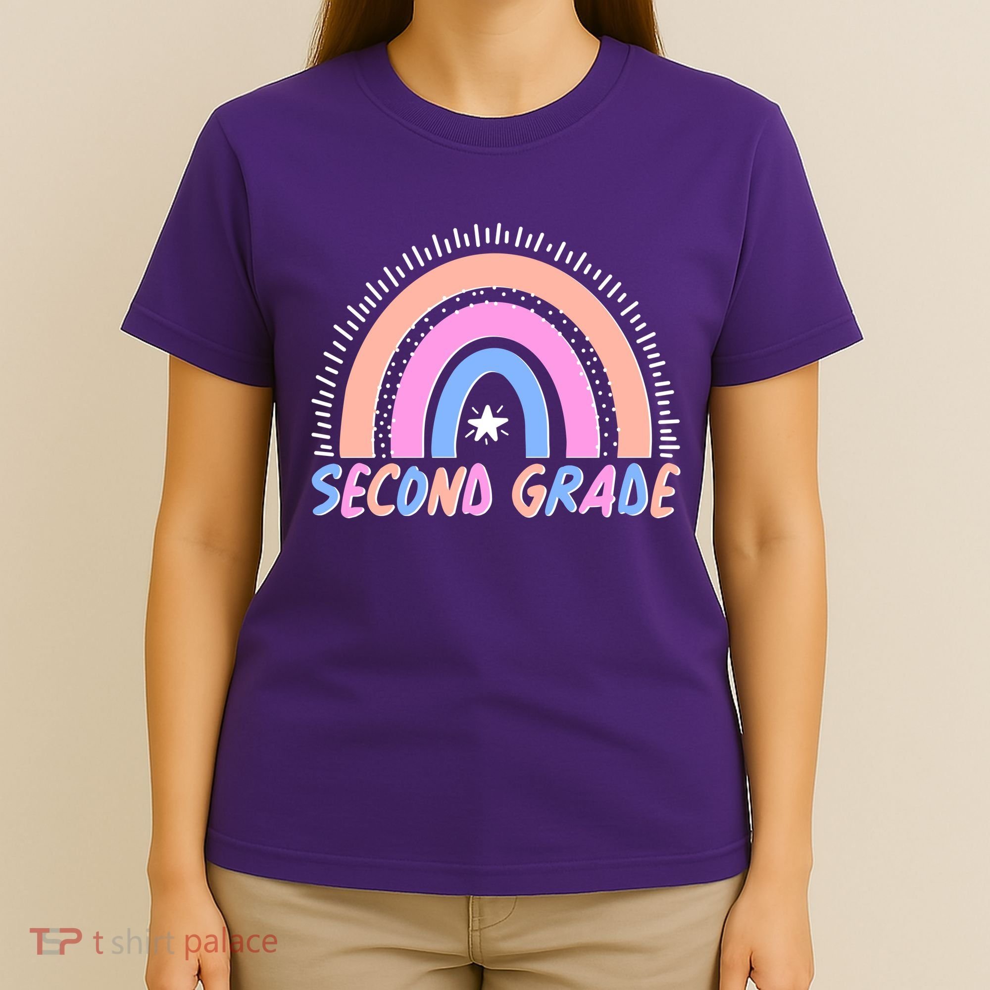 Second Grade Pastel Rainbow T-Shirt