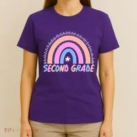Second Grade Pastel Rainbow T-Shirt thumb 4