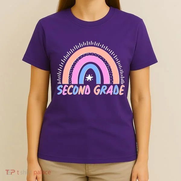 Second Grade Pastel Rainbow T-Shirt