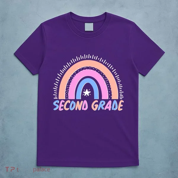 Second Grade Pastel Rainbow T-Shirt