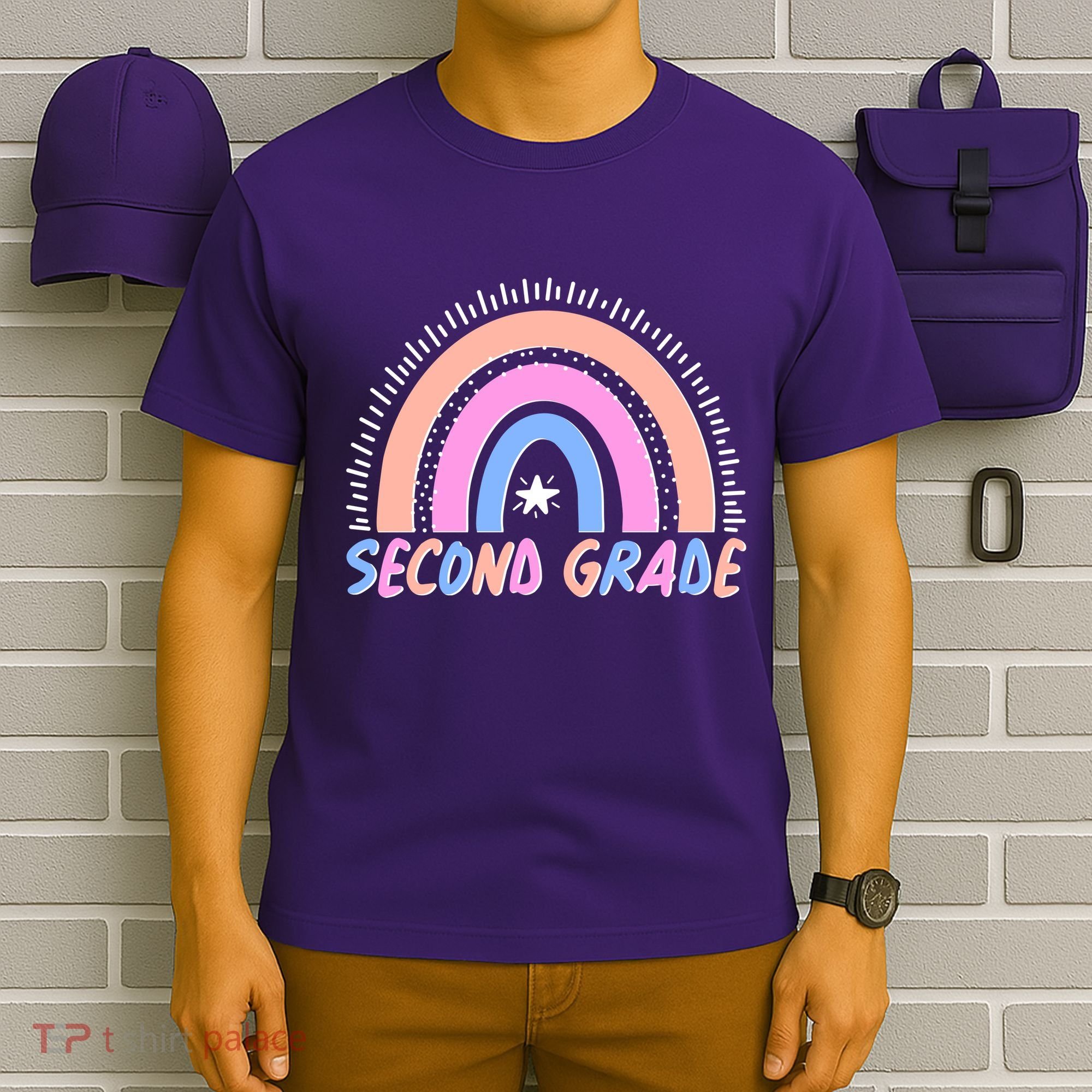 Second Grade Pastel Rainbow T-Shirt