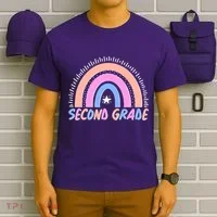 Second Grade Pastel Rainbow T-Shirt thumb 6