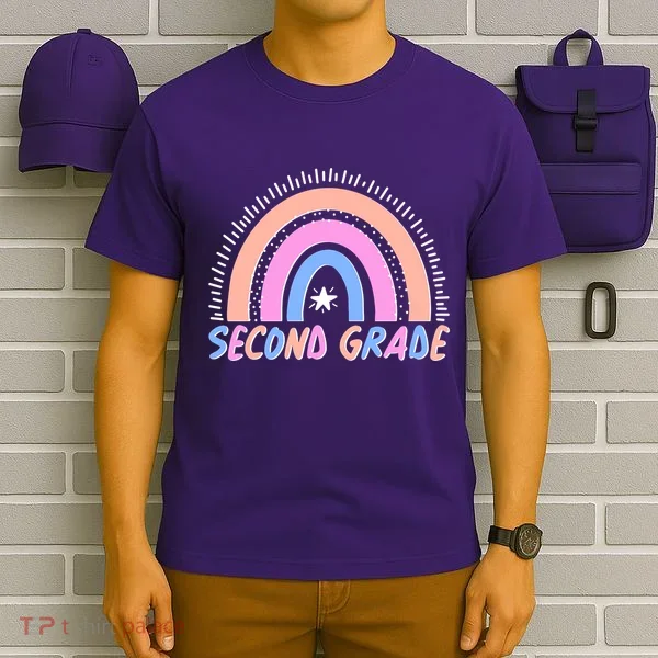 Second Grade Pastel Rainbow T-Shirt