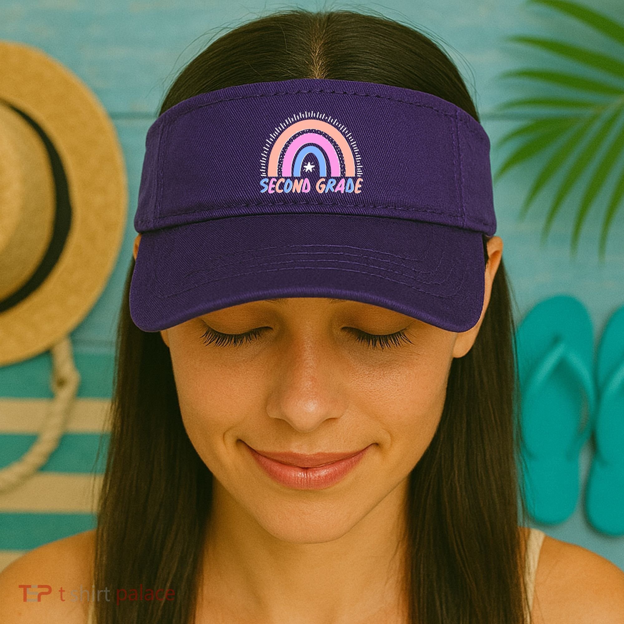 Second Grade Pastel Rainbow Visor