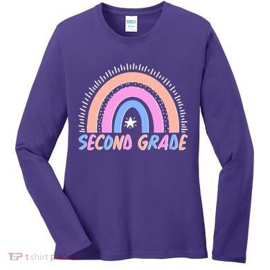 Second Grade Pastel Rainbow Women's Long Sleeve Shirt