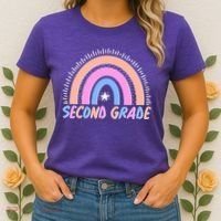 Second Grade Pastel Rainbow Women's T-Shirt thumb 2