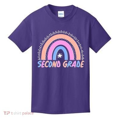 Second Grade Pastel Rainbow Kids T-Shirt