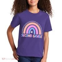 Second Grade Pastel Rainbow Kids T-Shirt thumb 2