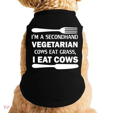 Secondhand Vegetarian Cows Eat Grass Doggie Tank