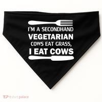 Secondhand Vegetarian Cows Eat Grass USA-Made Doggie Bandana thumb 0