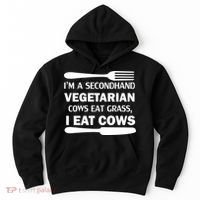 Secondhand Vegetarian Cows Eat Grass Hoodie thumb 0