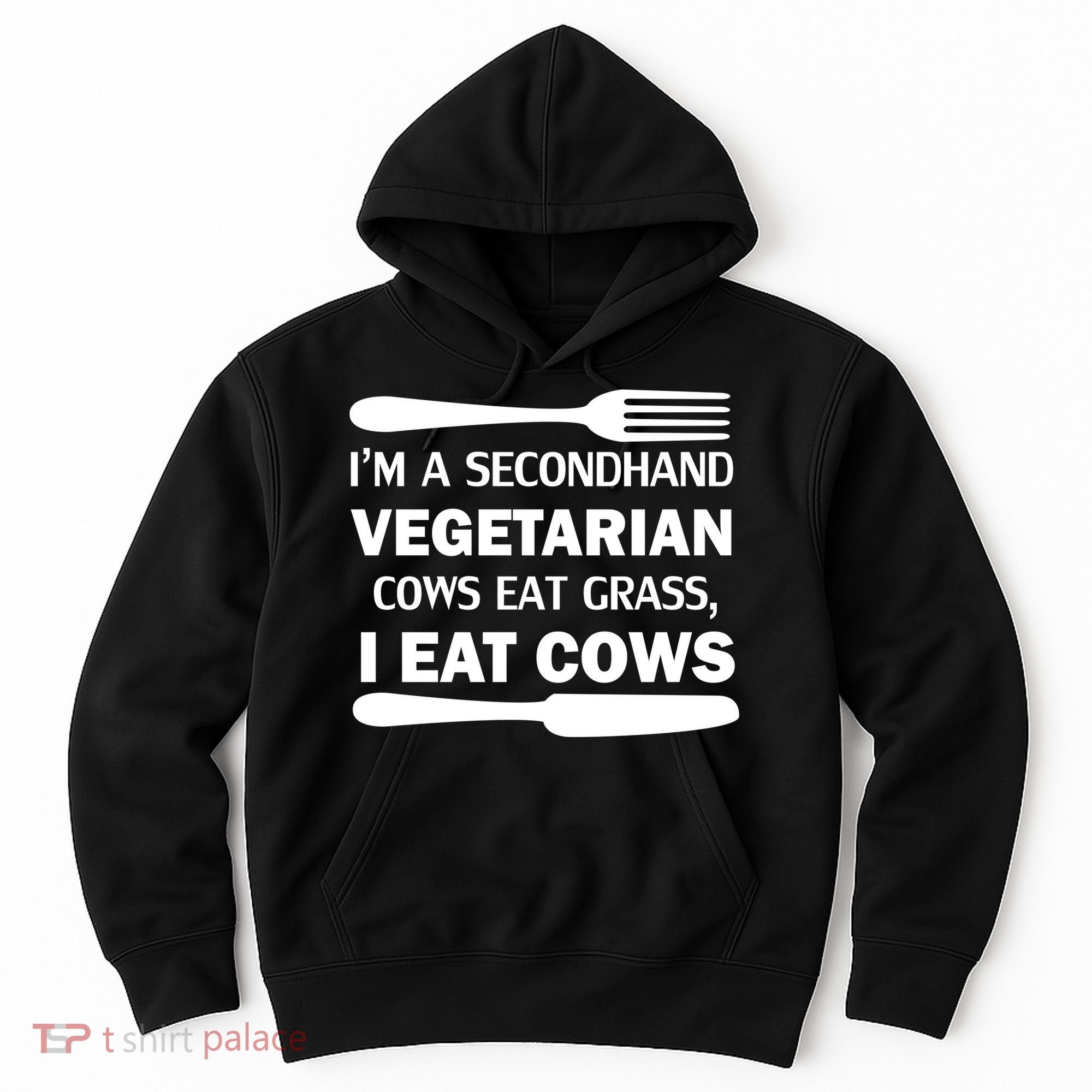 Secondhand Vegetarian Cows Eat Grass Hoodie