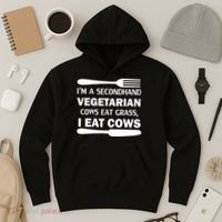 Secondhand Vegetarian Cows Eat Grass Hoodie thumb 3