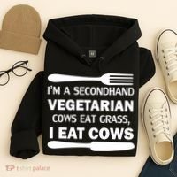 Secondhand Vegetarian Cows Eat Grass Hoodie thumb 4