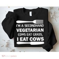 Secondhand Vegetarian Cows Eat Grass Sweatshirt thumb 2